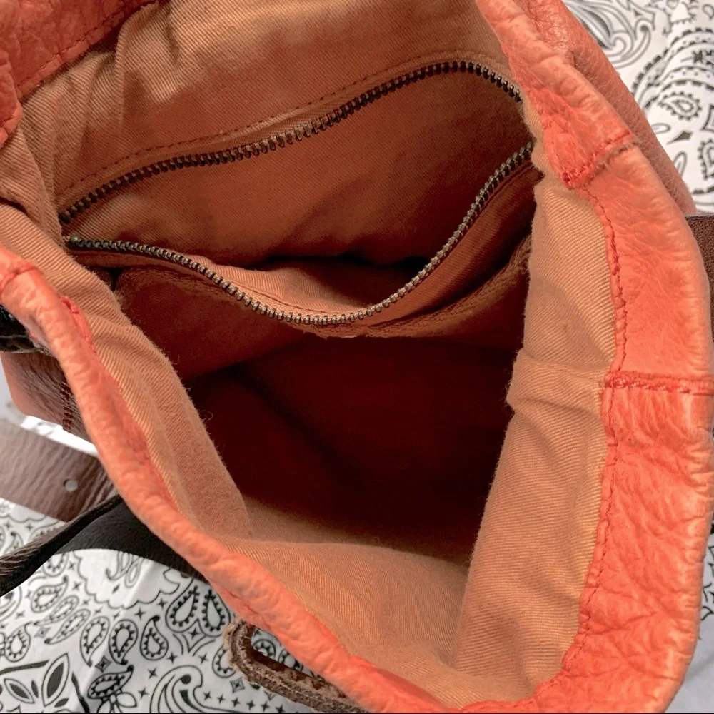 Lucky Brand coral leather crossbody bag_7